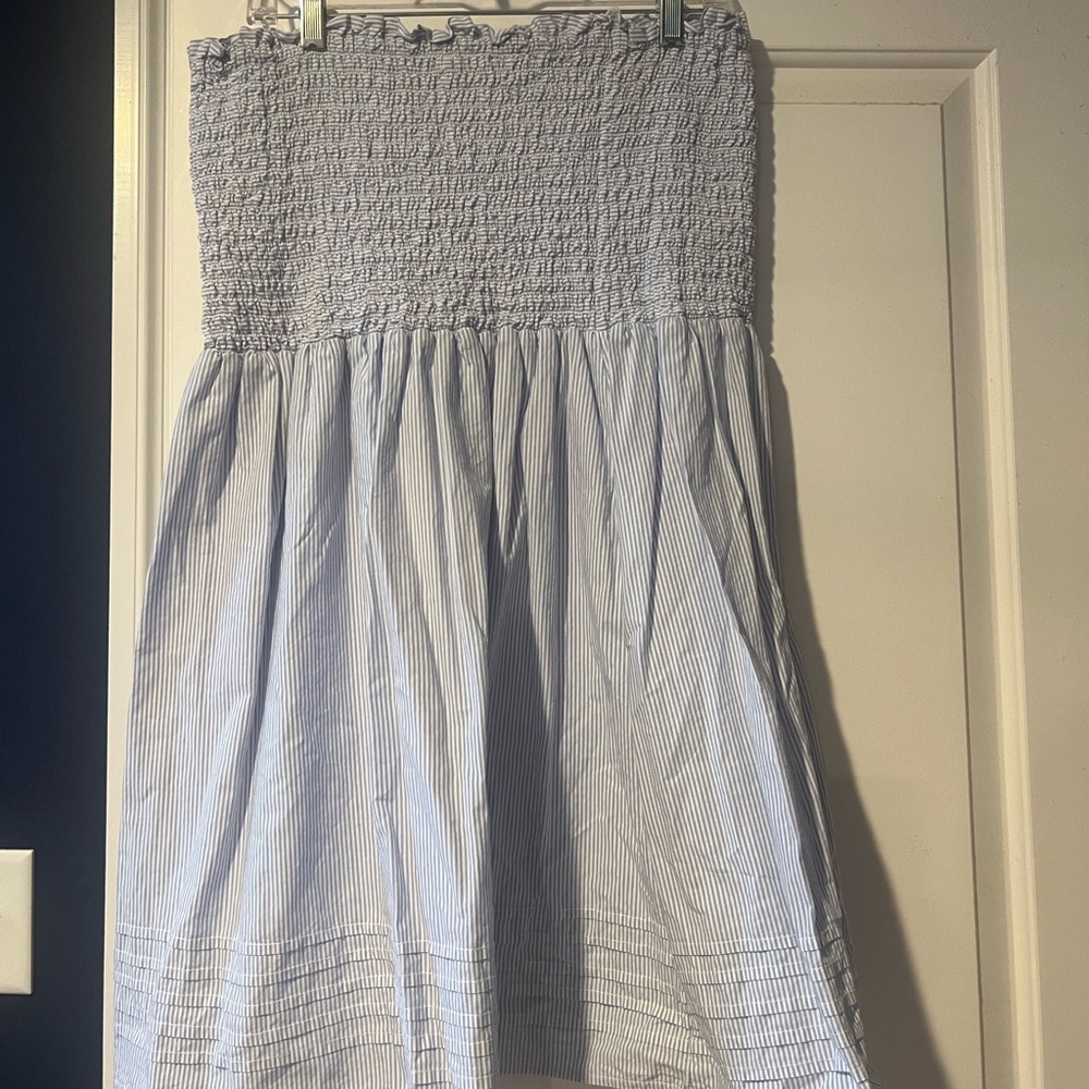American Eagle Blue & White Striped Dress XXL